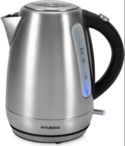 Чайник Hyundai HYK-S9409, 2200Вт, серебристый матовый и черный